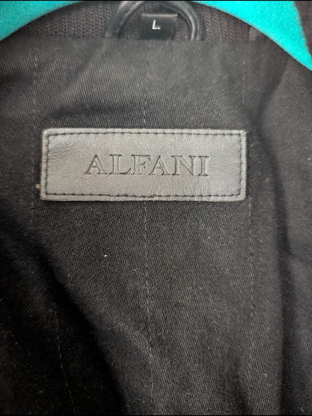Men's Black Leather Zip-Front Coat